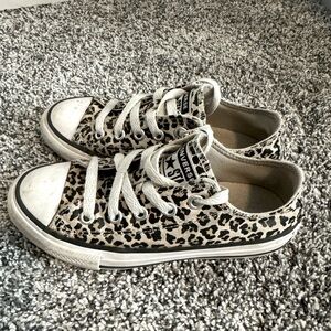 Girls Cheetah Converse